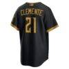 Roberto Clemente Pittsburgh Pirates Nike 2026 City Connect Stadium Jersey - Black - Detail View