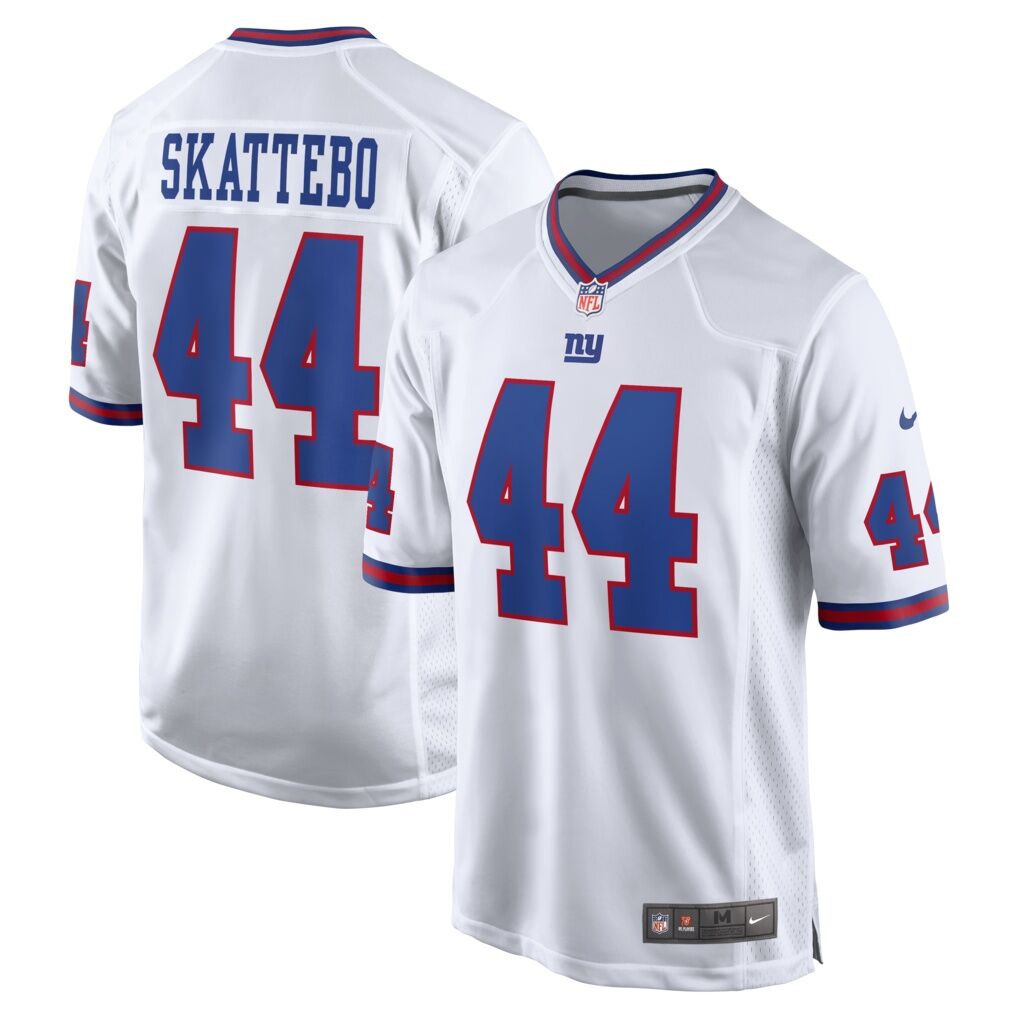 Cam Skattebo New York Giants Nike Alternate Vintage White Game Jersey