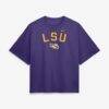 LSU Tigers Nike Women's Arch Logo Boxy T-Shirt - Purple - Front View