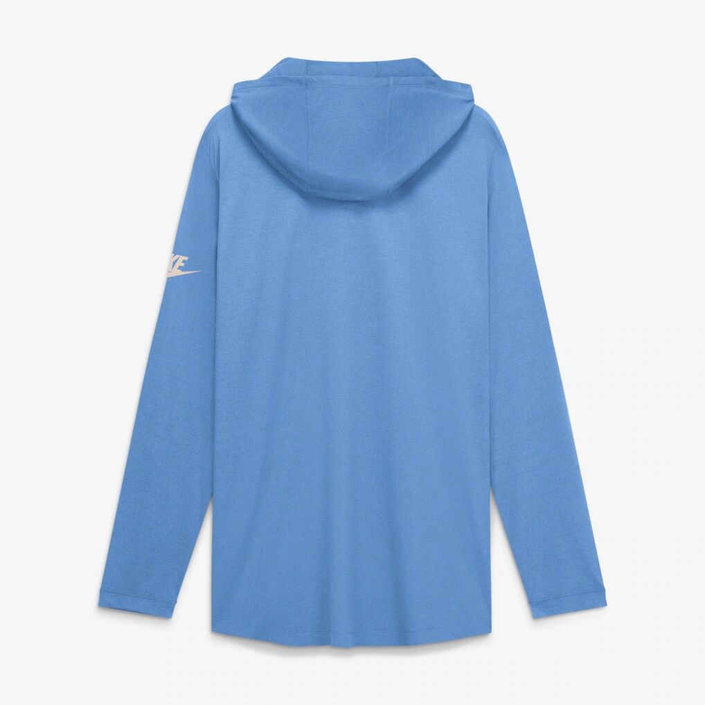 North Carolina Tar Heels Nike Legacy Arch Tri-Blend Long Sleeve Hooded T-Shirt - Carolina Blue
