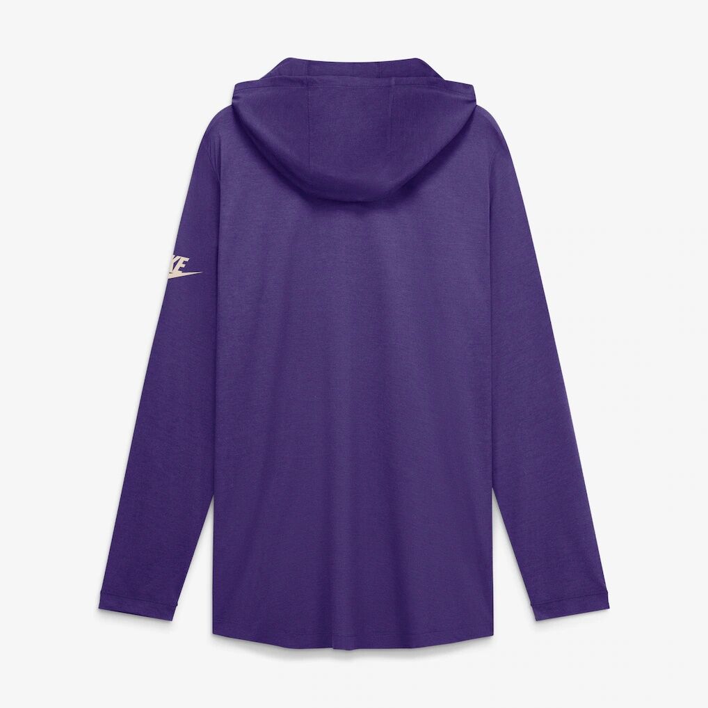 LSU Tigers Nike Legacy Arch Tri-Blend Long Sleeve Hooded T-Shirt