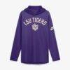 LSU Tigers Nike Legacy Arch Tri-Blend Long Sleeve Hooded T-Shirt - Purple - Front View