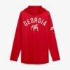 Georgia Bulldogs Nike Legacy Arch Tri-Blend Long Sleeve Hooded T-Shirt - Red - Front View