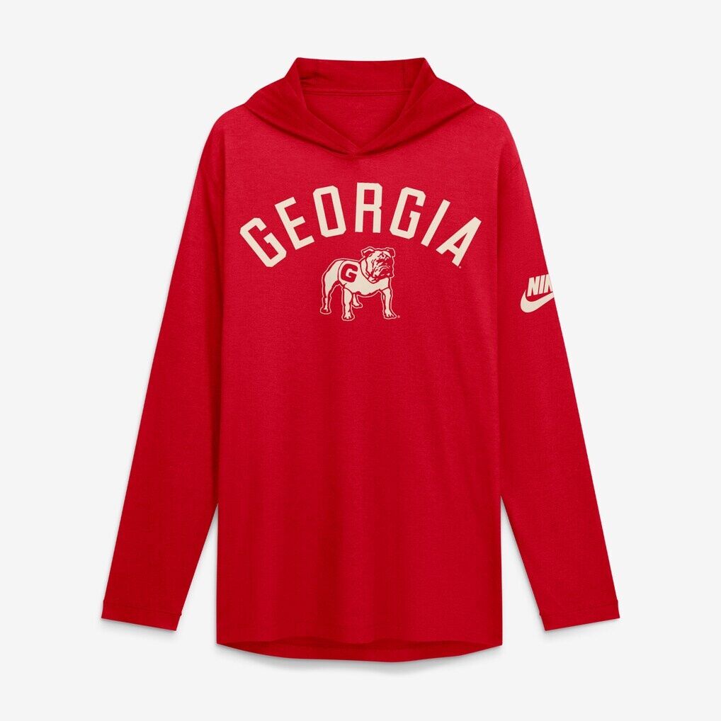 Georgia Bulldogs Nike Legacy Arch Tri-Blend Long Sleeve Hooded T-Shirt