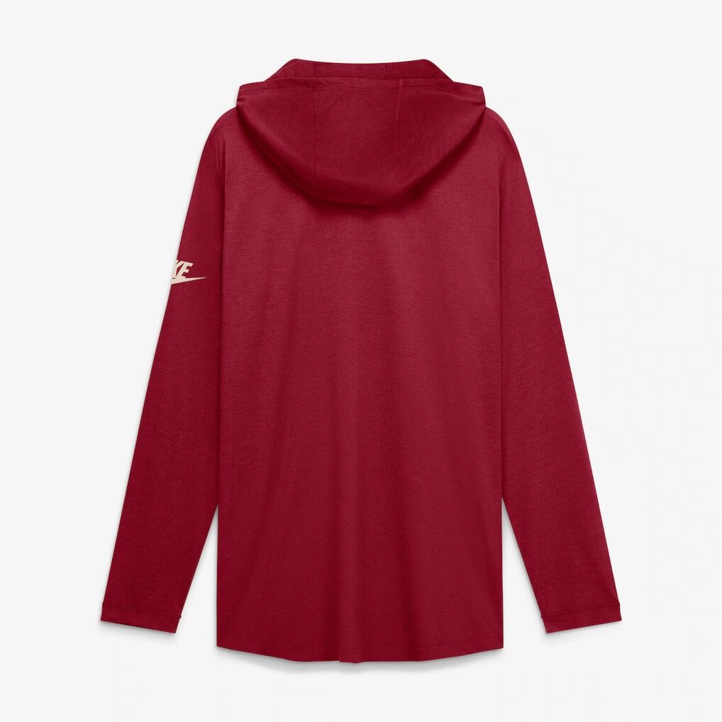 Florida State Seminoles Nike Legacy Arch Tri-Blend Long Sleeve Hooded T-Shirt - Garnet