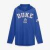 Duke Blue Devils Nike Legacy Arch Tri-Blend Long Sleeve Hooded T-Shirt - - Front View