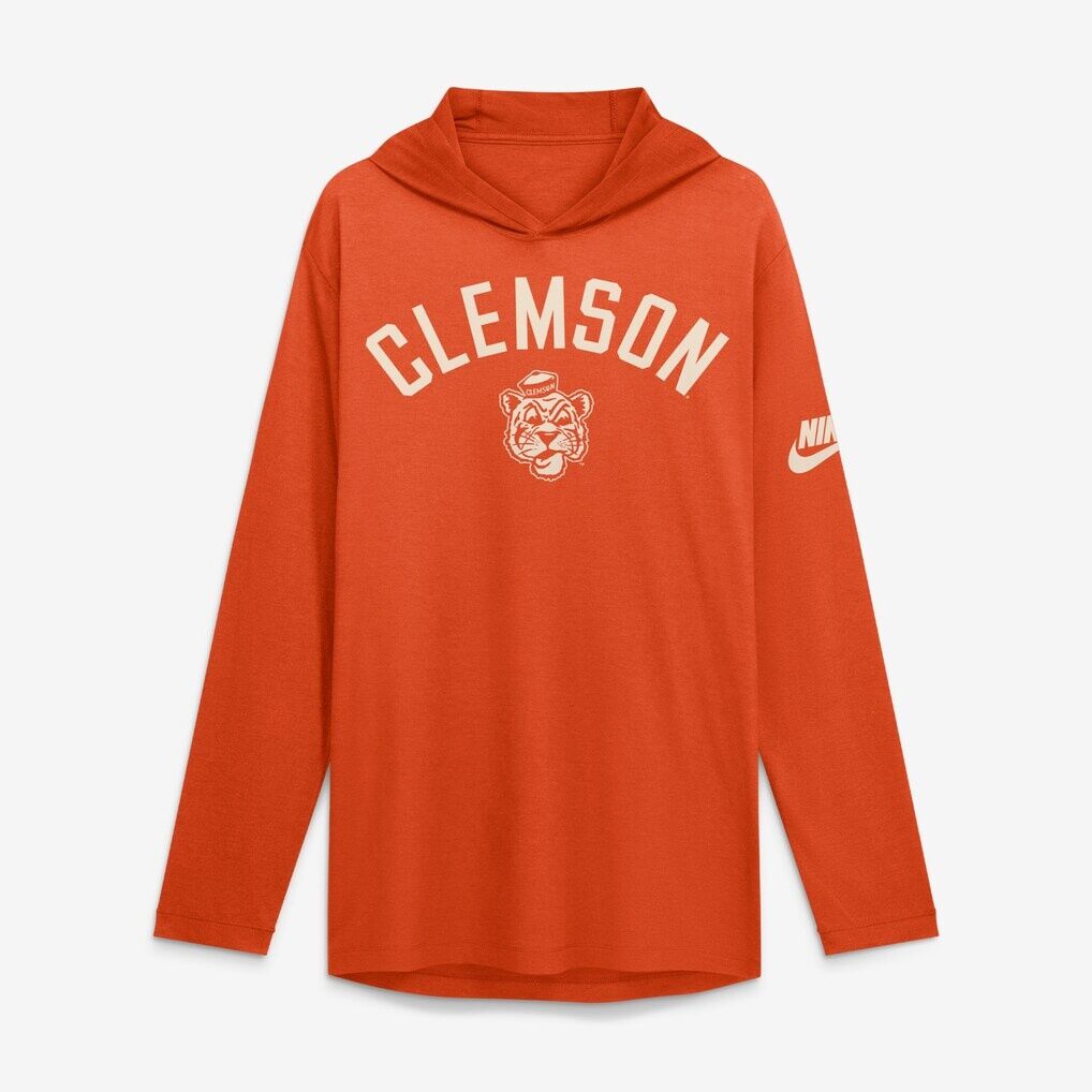 Clemson Tigers Nike Legacy Arch Tri-Blend Long Sleeve Hooded T-Shirt