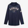Auburn Tigers Nike Legacy Arch Tri-Blend Long Sleeve Hooded T-Shirt - Navy - Front View
