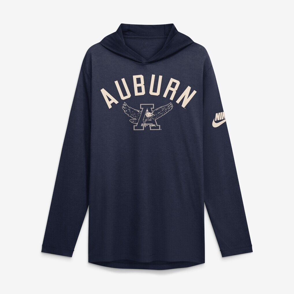 Auburn Tigers Nike Legacy Arch Tri-Blend Long Sleeve Hooded T-Shirt