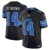 Amon-Ra St. Brown Detroit Lions Nike Alternate Vapor F.U.S.E. Stitched Limited Jersey - Black - Front View