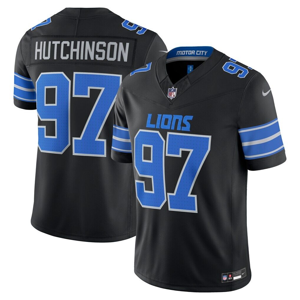 Aidan Hutchinson Detroit Lions Nike Alternate Vapor F.U.S.E. Stitched Limited Jersey