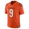 Joe Burrow Cincinnati Bengals Nike Alternate Vapor F.U.S.E. Stitched Limited Jersey - Orange - Side View