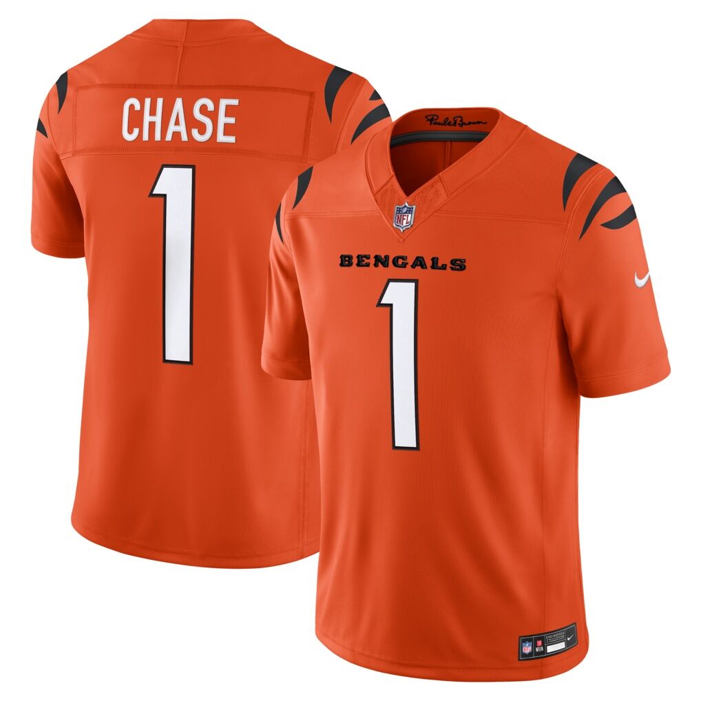 Ja'Marr Chase Cincinnati Bengals Nike Alternate Vapor F.U.S.E. Stitched Limited Jersey
