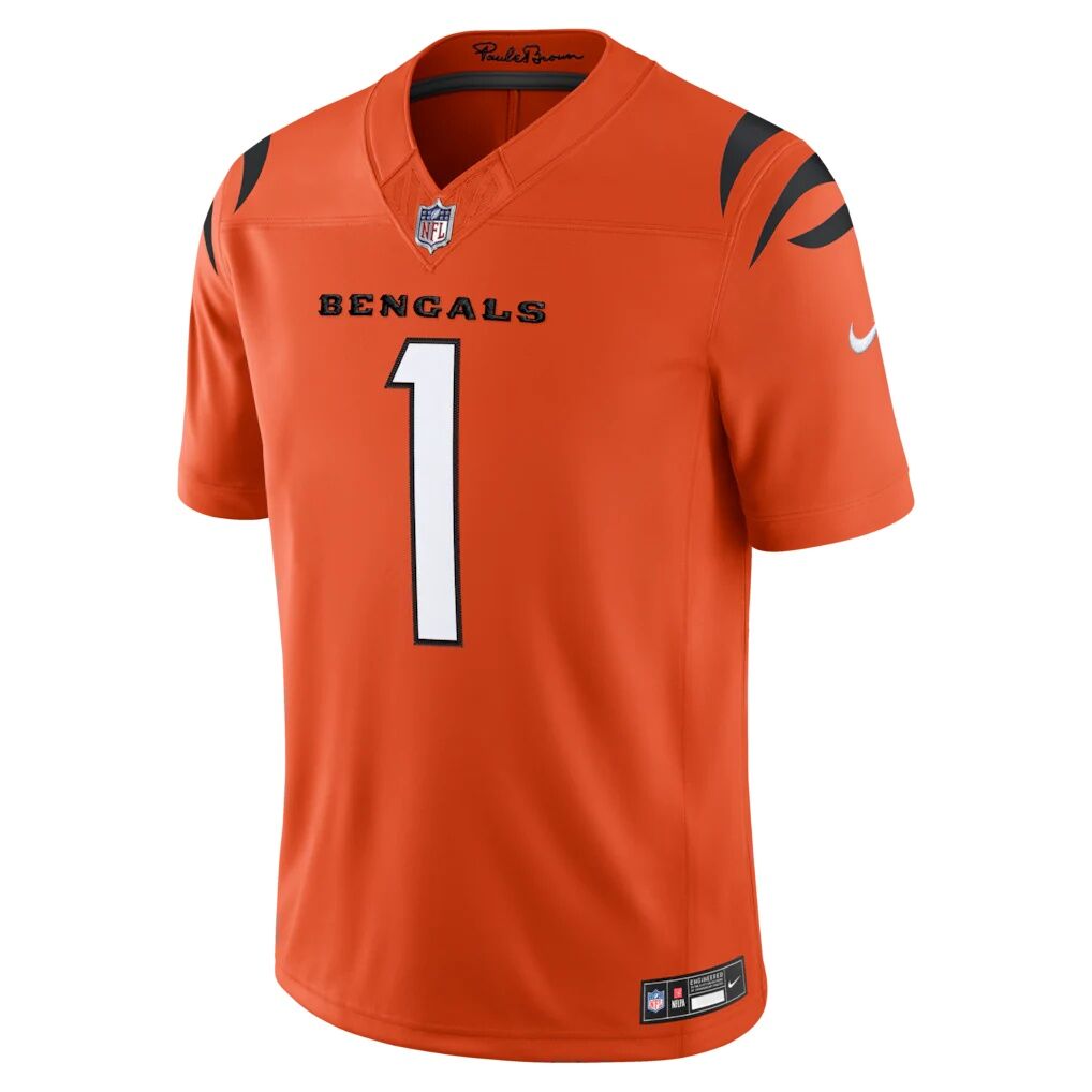 Ja'Marr Chase Cincinnati Bengals Nike Alternate Vapor F.U.S.E. Stitched Limited Jersey