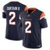 Pat Surtain II Denver Broncos Nike Alternate Vapor F.U.S.E. Stitched Limited Jersey - Navy - Front View
