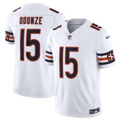 Rome Odunze Chicago Bears Nike Vapor F.U.S.E. Stitched Limited Jersey - White - Front View