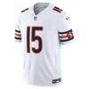 Rome Odunze Chicago Bears Nike Vapor F.U.S.E. Stitched Limited Jersey - White - Side View