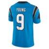 Bryce Young Carolina Panthers Nike Alternate Vapor F.U.S.E. Stitched Limited Jersey - Blue - Detail View