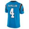 Tetairoa McMillan Carolina Panthers Nike Alternate Vapor F.U.S.E. Stitched Limited Jersey - Blue - Detail View