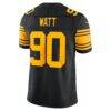 T.J. Watt Pittsburgh Steelers Nike Alternate Vapor F.U.S.E. Stitched Limited Jersey - Black - Detail View