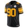 T.J. Watt Pittsburgh Steelers Nike Alternate Vapor F.U.S.E. Stitched Limited Jersey - Black - Side View