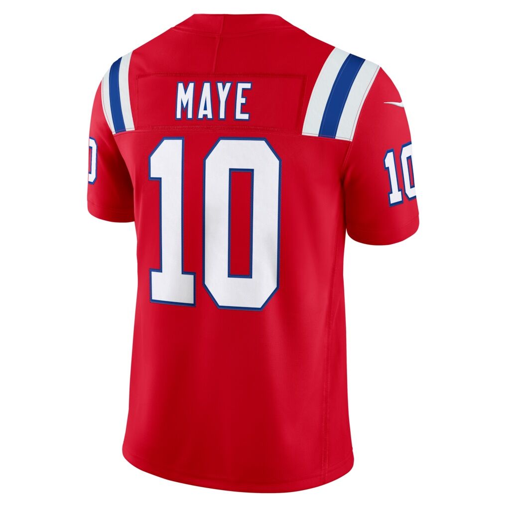 Drake Maye New England Patriots Nike Alternate Vapor F.U.S.E. Stitched Limited Jersey