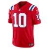 Drake Maye New England Patriots Nike Alternate Vapor F.U.S.E. Stitched Limited Jersey - Red - Side View