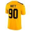T.J. Watt Pittsburgh Steelers Nike Alternate Vapor F.U.S.E. Stitched Limited Jersey - Gold - Detail View