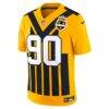 T.J. Watt Pittsburgh Steelers Nike Alternate Vapor F.U.S.E. Stitched Limited Jersey - Gold - Side View