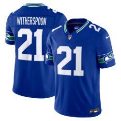 Devon Witherspoon Seattle Seahawks Nike Alternate Vapor F.U.S.E. Stitched Limited Jersey - Royal - Front View