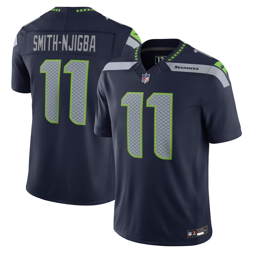 Jaxon Smith-Njigba Seattle Seahawks Nike Alternate Vapor F.U.S.E. Stitched Limited Jersey - Royal