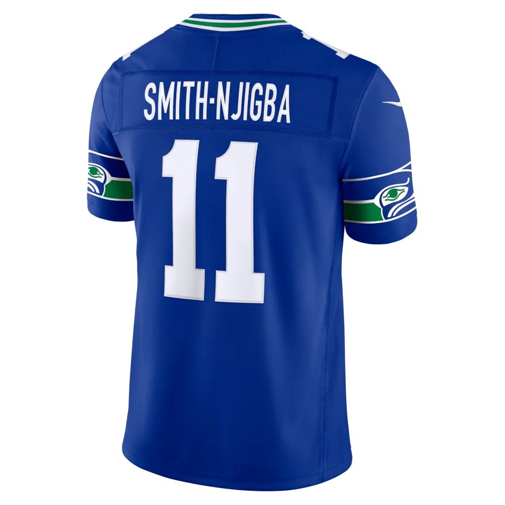 Jaxon Smith-Njigba Seattle Seahawks Nike Alternate Vapor F.U.S.E. Stitched Limited Jersey - Royal