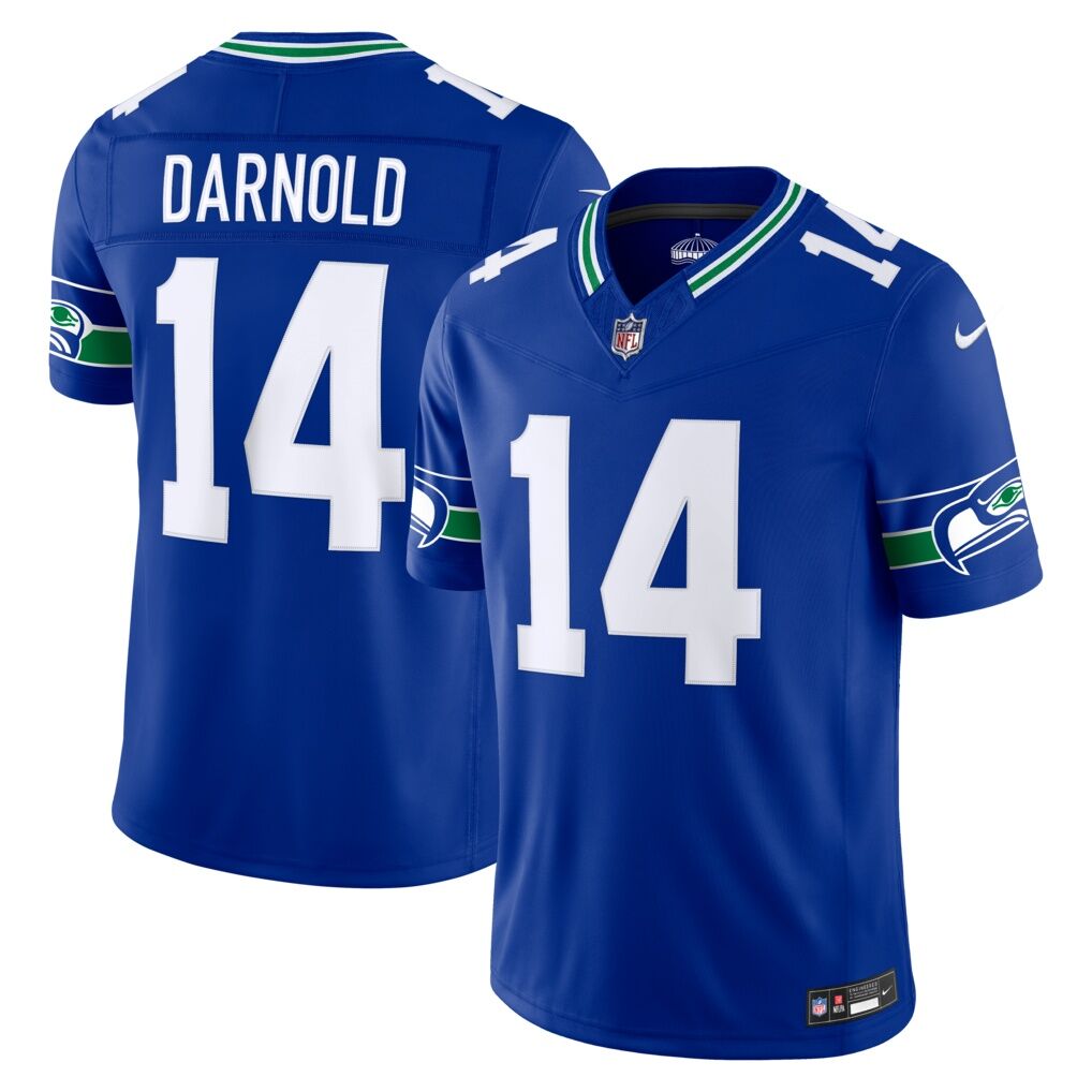 Sam Darnold Seattle Seahawks Nike Alternate Vapor F.U.S.E. Stitched Limited Jersey - Royal
