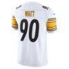 T.J. Watt Pittsburgh Steelers Nike Vapor F.U.S.E. Stitched Limited Jersey - White - Detail View