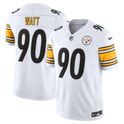 T.J. Watt Pittsburgh Steelers Nike Vapor F.U.S.E. Stitched Limited Jersey - White - Front View