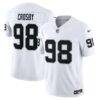 Maxx Crosby Las Vegas Raiders Nike Vapor F.U.S.E. Stitched Limited Jersey - White - Front View