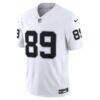 Brock Bowers Las Vegas Raiders Nike Vapor F.U.S.E. Stitched Limited Jersey - White - Side View