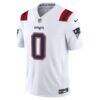 Christian Gonzalez New England Patriots Nike Vapor F.U.S.E. Stitched Limited Jersey - White - Side View