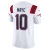 Drake Maye New England Patriots Nike Vapor F.U.S.E. Stitched Limited Jersey - White - Detail View