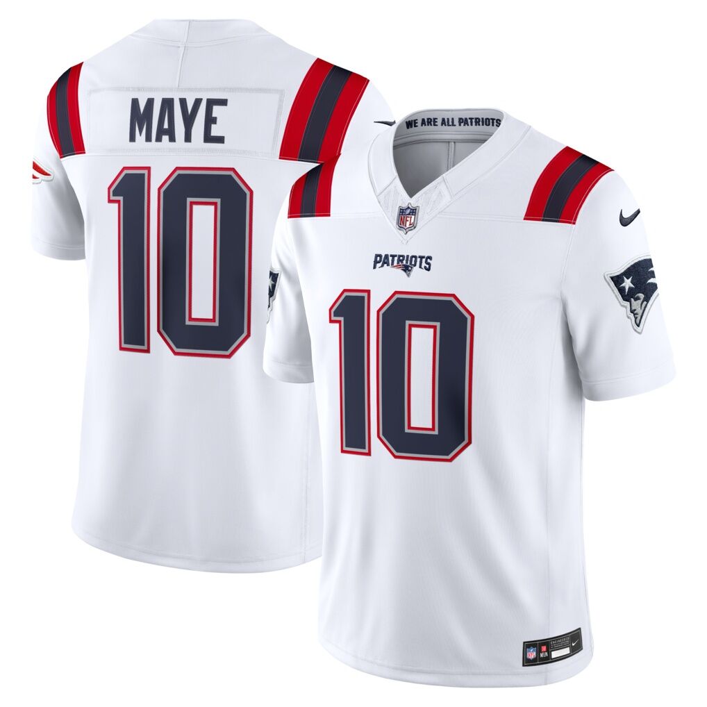 Drake Maye New England Patriots Nike Vapor F.U.S.E. Stitched Limited Jersey