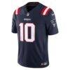 Drake Maye New England Patriots Nike Team Vapor F.U.S.E. Stitched Limited Jersey - Navy - Alt1