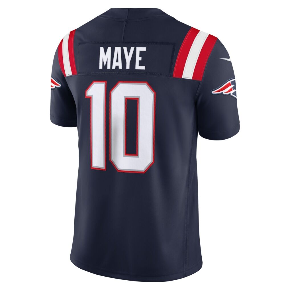 Drake Maye New England Patriots Nike Team Vapor F.U.S.E. Stitched Limited Jersey