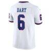 Jaxson Dart New York Giants Nike Vintage White Vapor Untouchable Stitched Limited Jersey - White - Detail View