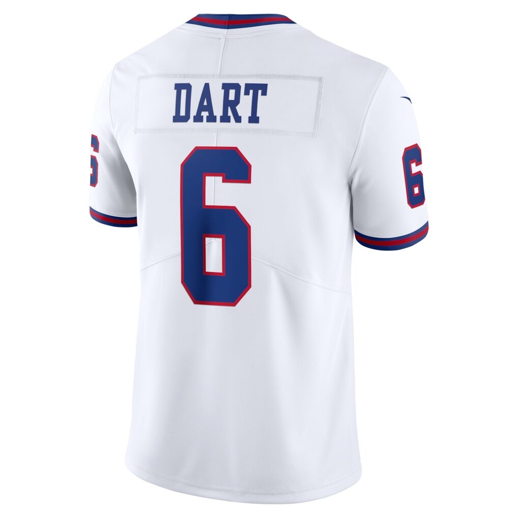 Jaxson Dart New York Giants Nike Vintage White Vapor Untouchable Stitched Limited Jersey