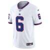 Jaxson Dart New York Giants Nike Vintage White Vapor Untouchable Stitched Limited Jersey - White - Side View
