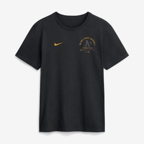 Athletics Nike Split Logo T-Shirt - Black - Front View