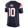 Bo Nix Denver Broncos Nike Alternate Vapor F.U.S.E. Stitched Limited Jersey - Navy - Detail View