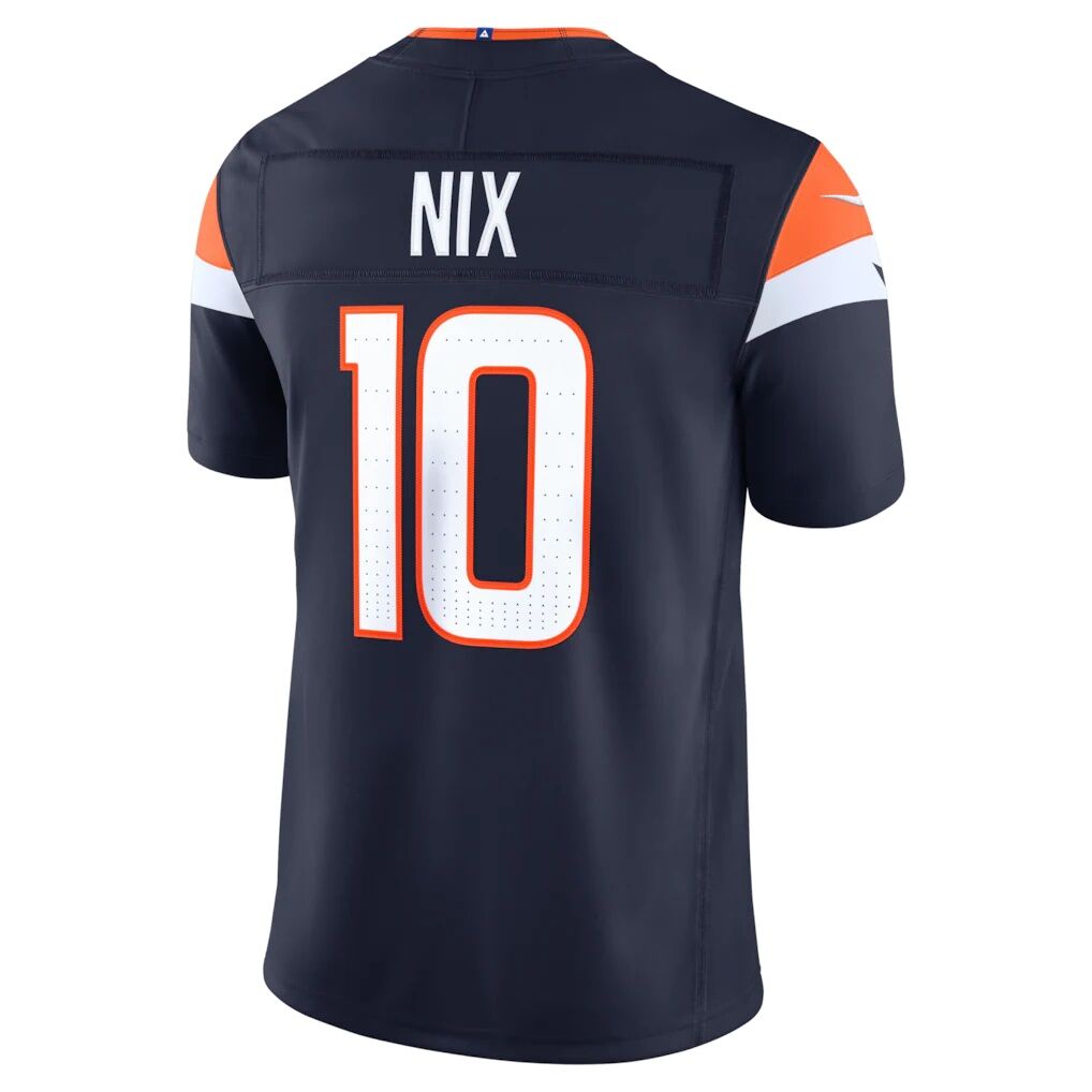 Bo Nix Denver Broncos Nike Alternate Vapor F.U.S.E. Stitched Limited Jersey