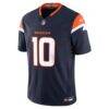 Bo Nix Denver Broncos Nike Alternate Vapor F.U.S.E. Stitched Limited Jersey - Navy - Side View