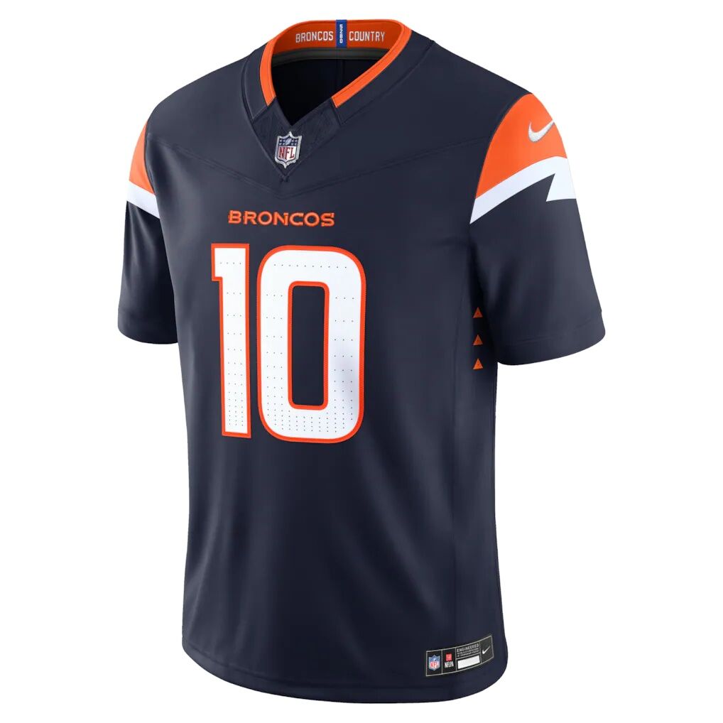 Bo Nix Denver Broncos Nike Alternate Vapor F.U.S.E. Stitched Limited Jersey